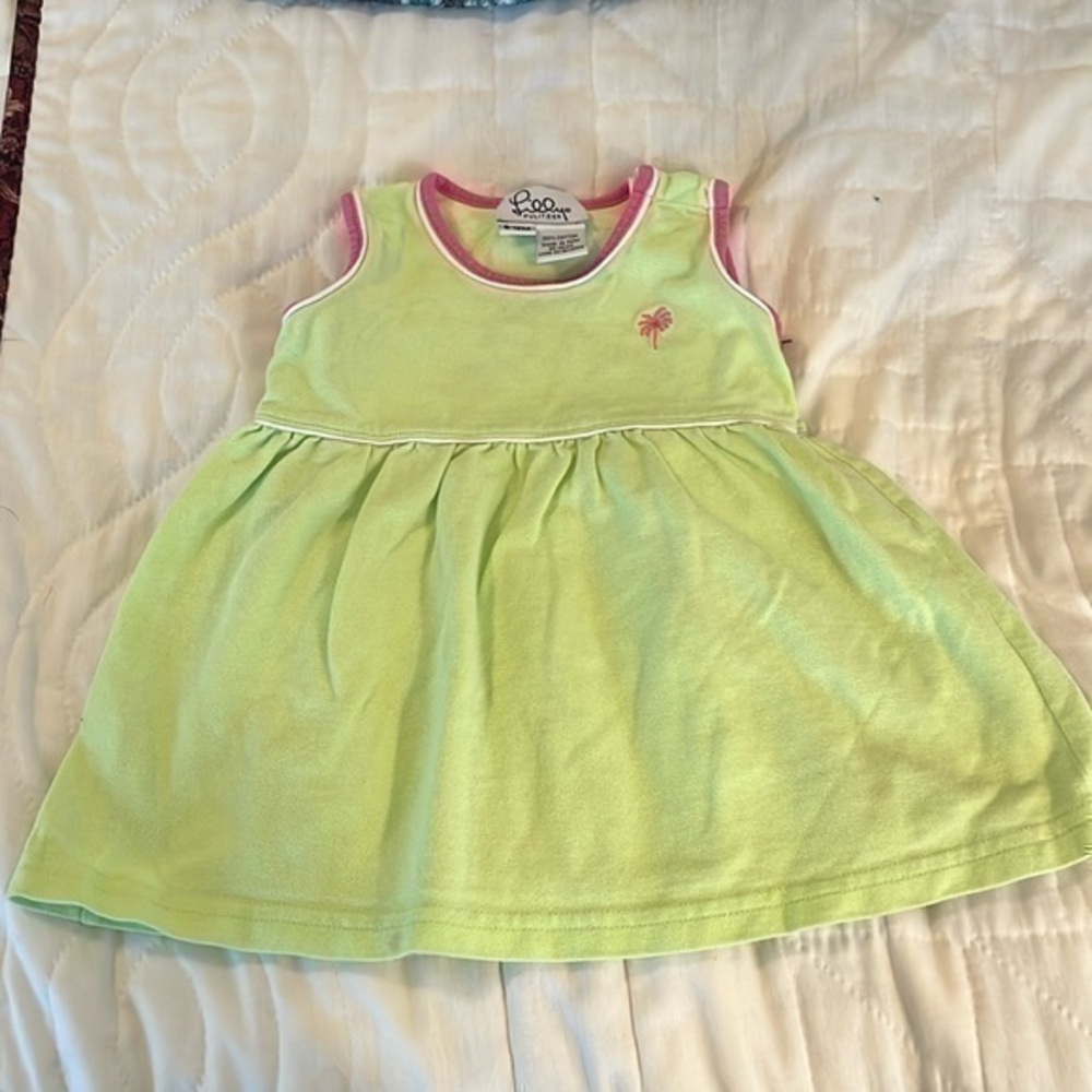Lily Pulitzer Baby Girl’s Size 6-12 Months Lime Green And Pink preloved